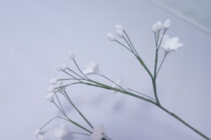 粘土でできた精密細工 創作クレイ・かすみ草 パンフラワー